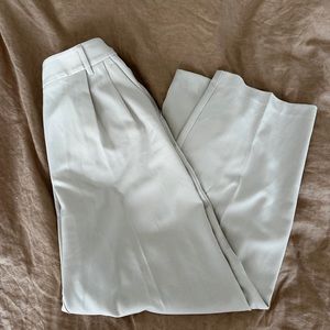 Oak + fort straight leg beige trousers